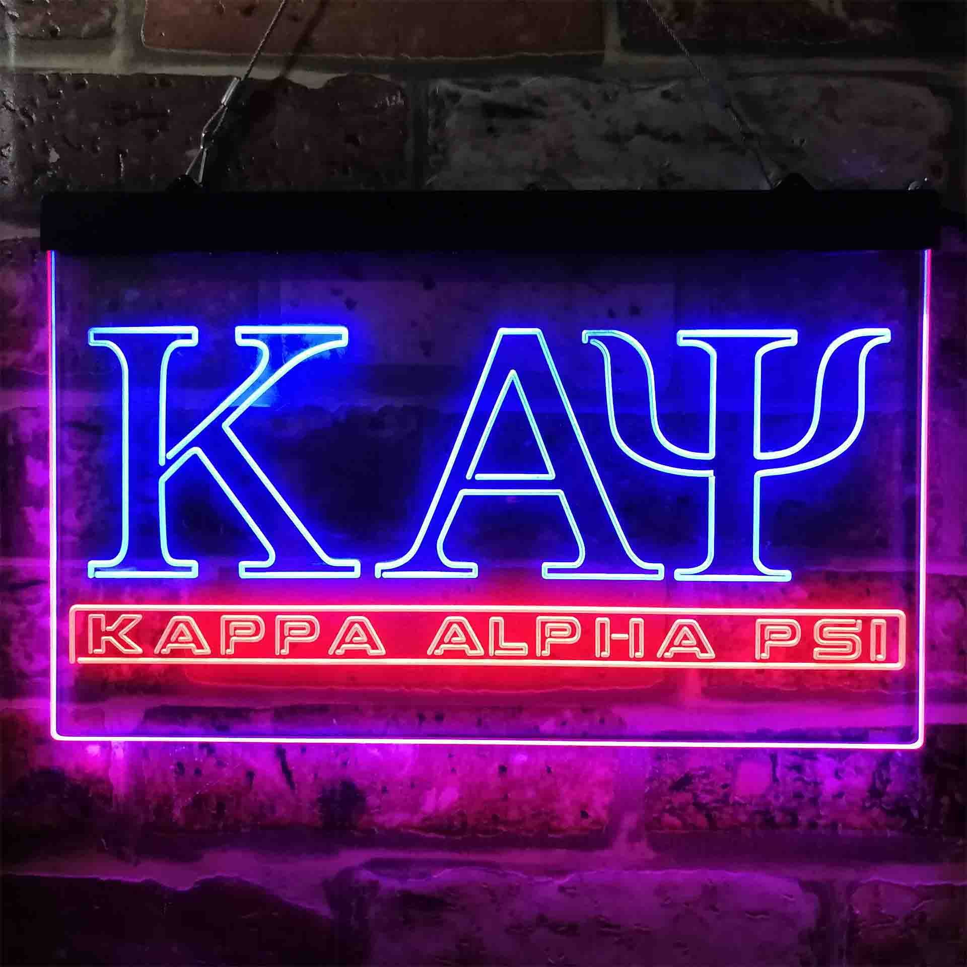 Kappa Alpha Psi Symbol Dual LED Neon Light Sign